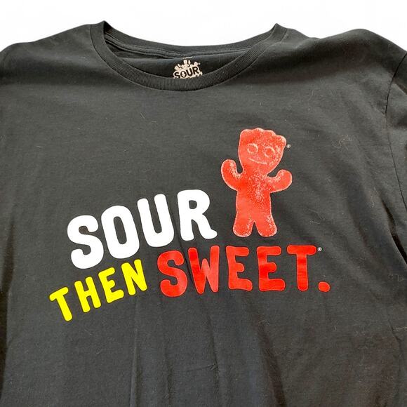 Sour Patch Kids Shirt Sour Then Sweet Candy Long Sleeve Graphic Black Colorful L - Picture 4 of 9